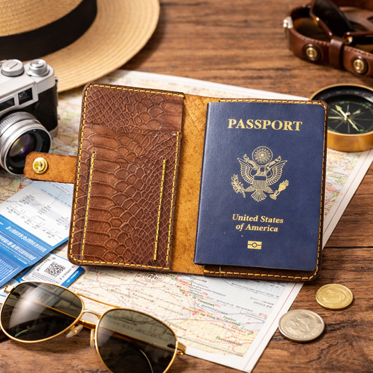 Handmade Full-Grain Leather Passport Holder