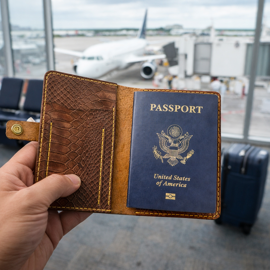 Handmade Full-Grain Leather Passport Holder